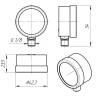 Манометр-индикатор VALTEC VT.TM40.D.01 1/8'' (0…10 бар) Дкорп=40мм пружинный радиальный, нижнее подключение 2