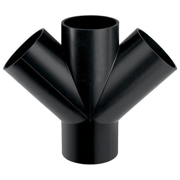 Крестовина 250 мм SDR9 45° ПЭ100 равнопроходная сварная сегментная ПНД