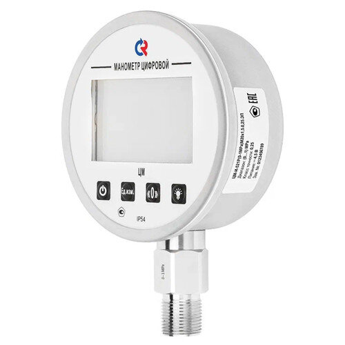 Мановакуумметр РОСМА ЦМ-ИВ-521Р (-0,1...0,9 MПa) Дкорп=100мм кл. 0,25 M20x1,5 цифровой радиальный, электропитание от блока УТ-00048020