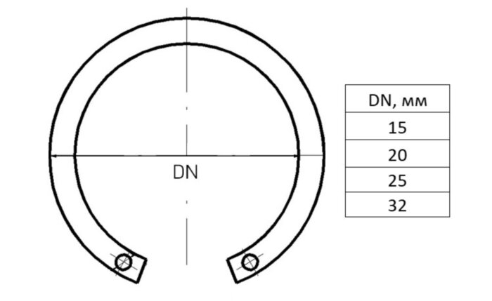 Кольцо фиксирующее Stahlmann DN 15 из нержавеющей стали
