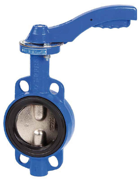 Затвор дисковый поворотный межфланцевый Genebre 2103 Ду200 Ру16 чугунный