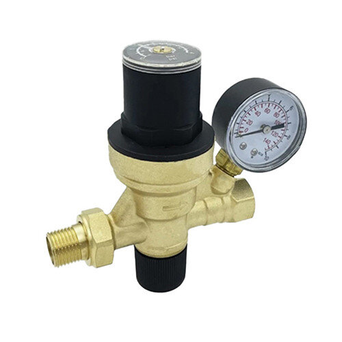 Клапан автоматической подпитки латунный VALFEX VF.514.012 Ду 15 Ру 16 с манометром