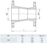 Переход фланцевый HAWLE 8550 DN 100-65 PN 16 3