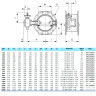 Затвор PAM Saint-Gobain EUROSTOP JPA DN 1400 PN 10 поворотный фланцевый с двойным эксцентриком под электропривод подземный 3