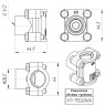 Латунная обойма-тройник VALTEC 1/2" х 1/2" х 1/2" ремонтная VTr.755.G.0404 5
