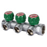 Коллектор распределительный STOUT SMB 6850 3 отвода ВР-НР 3/4" DN 20 PN 16 с регулирующими клапанами 1