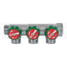 Коллектор распределительный STOUT SMB 6850 3 отвода ВР-НР 3/4" DN 20 PN 16 с регулирующими клапанами 2