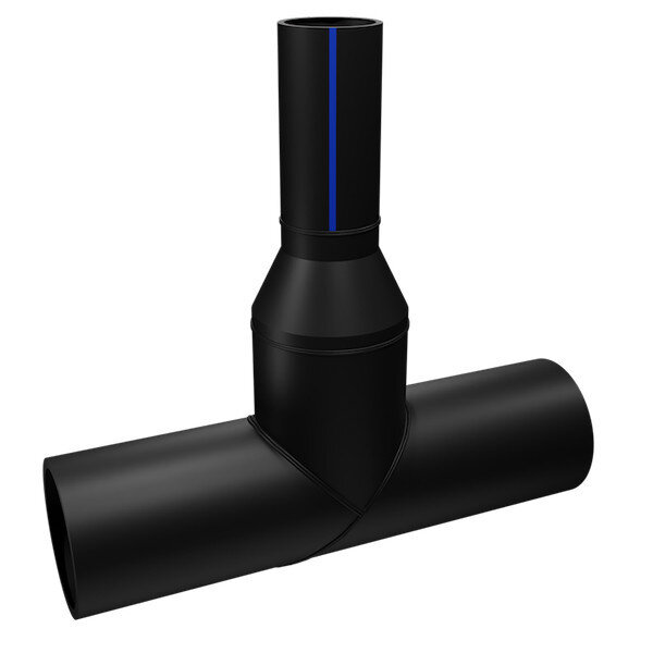 Тройник 1000х800 мм SDR13,6 90° ПЭ100 неравнопроходный сварной сегментный ПНД