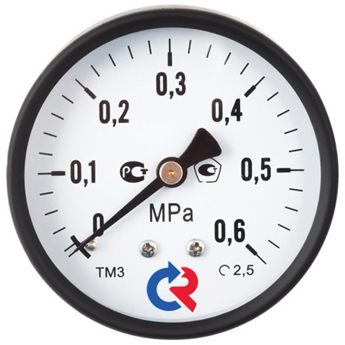 Манометр РОСМА ТМ-310Т.00 (0...0,16 МПа) Дкорп=63мм кл. 2,5 M12x1,5 общетехнический осевой 00000027762 1