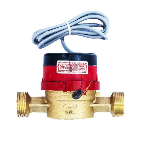 Счетчик для горячей воды Тепловодомер ВСГНд-20 класс С крыльчатый одноструйный резьбовой с импульсным выходом