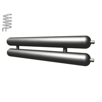 Регистр отопления РАЭ-2x76x2,5-5000 автономный двухрядный с эллиптическими заглушками