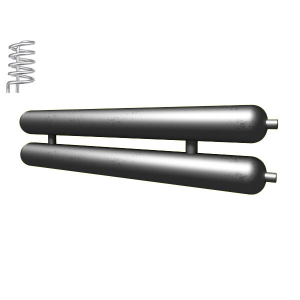 Регистр отопления РАЭ-2x76x2,5-5000 автономный двухрядный с эллиптическими заглушками