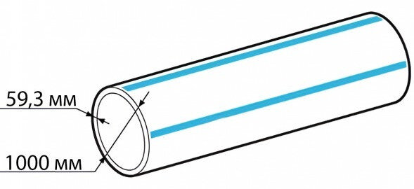 Труба ПНД 1000х59,3 SDR 17 ПЭ 100 ГОСТ 18599-2001 питьевая