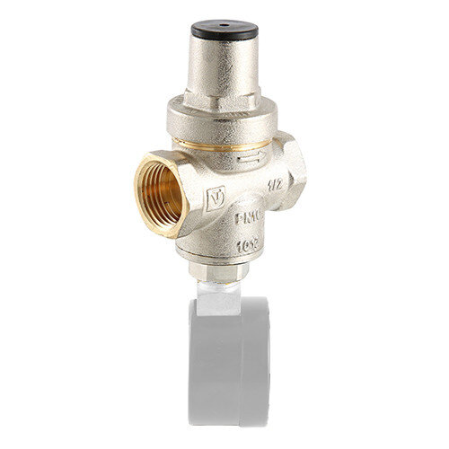 Редуктор давления VALTEC VT.088.N.0555SM 3/4'' DN 20 PN 16 поршневой, регулируемый, прямого действия, без манометра-индикатора, латунный с никелевым покрытием