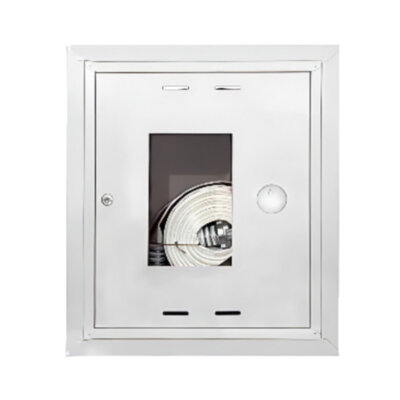 Шкаф пожарный ФАЭКС ШПК 310 ВОБ универсальный "У" встроенный открытый белый с замком