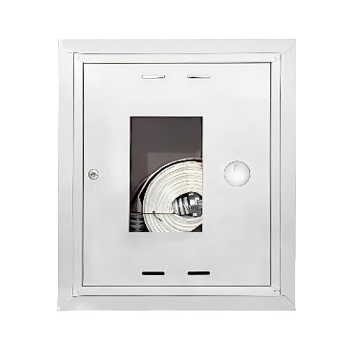 Шкаф пожарный ФАЭКС ШПК 310 ВОБ универсальный "У" встроенный открытый белый с замком