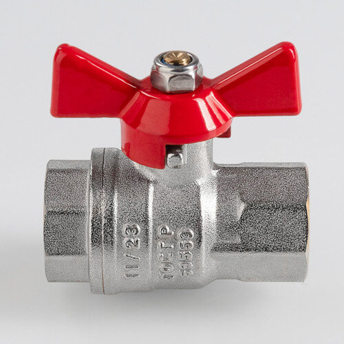 Кран шаровый VALTEC VT.417 ГОСТ Р 59553-2021 ВР 1" DN 25 PN 40 никелированный латунный