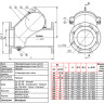 Клапан Tecofi CBL4240 DN 250 обратный шаровый фланцевый PN 10 2