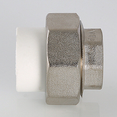 Соединение разъёмное VALTEC VTp.762 ВР 3/4" DN 20 PN 25 с накидной гайкой комбинированное полипропиленовое