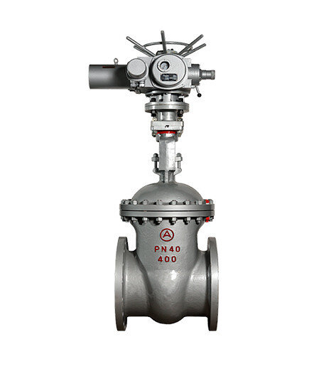 Задвижка 30нж915нж Ду100 Ру 40 нержавеющая с электроприводом