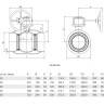 Кран шаровой Vexve 234100 DN 100 PN 25 стальной стандартнопроходный фланцевый для жидкости, с ручным редуктором 2