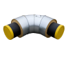 Отвод стальной в изоляции ППУ-ОЦ 45 градусов 219х8,0/355 1