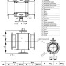 Кран шаровой Ридан RJiP Premium FF GF DN 600 PN 16 стальной стандартнопроходный фланцевый с фланцем под привод 2