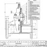 Задвижка JAFAR 2111 DN 500 PN10 фланцевая клиновая чугунная с обрезиненным клином 2
