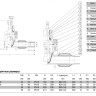 Задвижка AVK 36/8X DN 25 PN 16 ответвительная с ПЭ патрубками фланцевая 2