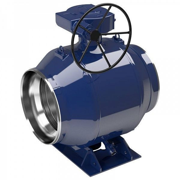 Кран шаровой Vexve 104/GS700 DN 700 PN 25 стальной стандартнопроходный под приварку для жидкости, с ручным редуктором 1