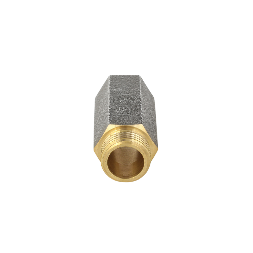 Удлинитель латунный Aquasfera 9038 DN 15 PN 40 резьба - 1/2'', покрытие - никель, L=110,5 мм, с наружным шестигранником, резьбовой ВР-НР, 9038-10 3