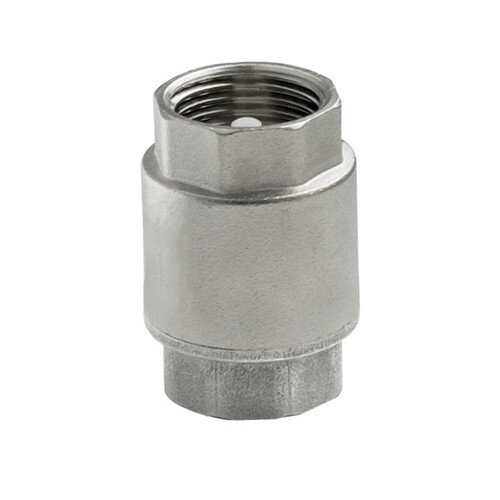 Клапан обратный латунный VALFEX VF.161.N.114 Ду 32 Ру 25 никелированный с пластиковым штоком