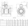 Кран шаровой Vexve 234xx1250 DN 250 стальной стандартнопроходный фланцевый для жидкости, с ручным редуктором 2