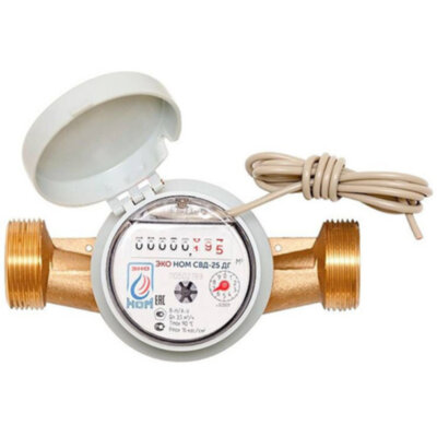 Счетчик воды ЭКО НОМ СВ Д-25 ДГ ДУ 25 РУ 16 универсальный одноструйный