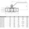 Кран шаровой нержавеющий ALSO КШ.М.П.065.25-03 Ду 65 Ру 25 полнопроходный муфтовый, корпус - 12Х18Н10Т 2