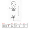 Фильтр механической очистки Valtec VT.389 3/4" DN 20 PN 16 промывной каскадный 2