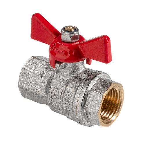 Кран шаровый VALTEC VT.417 ГОСТ Р 59553-2021 ВР 3/4" DN 20 PN 40 никелированный латунный