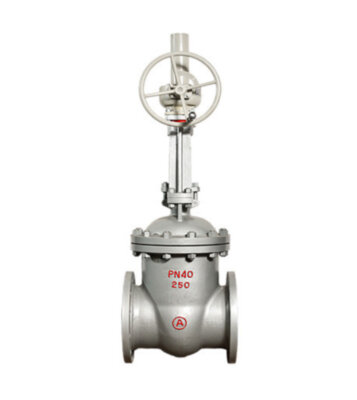 Задвижка 30лс515нж Ду400 Ру 40 стальная с редуктором