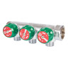 Коллектор распределительный STOUT SMB 6850 3 отвода ВР-НР 3/4"х1/2" DN 20 PN 16 с регулирующими клапанами 1