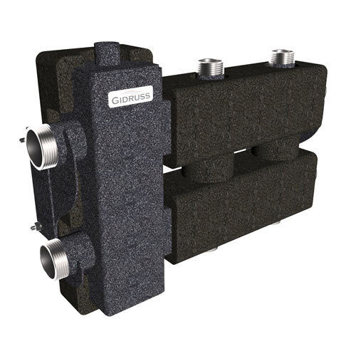 Коллектор распределительный GIDRUSS BM-80-3DU.EPP 3-х контурный НР 1 1/4"x1" Ду 32 Ру 6 балансировочный в термоизоляции