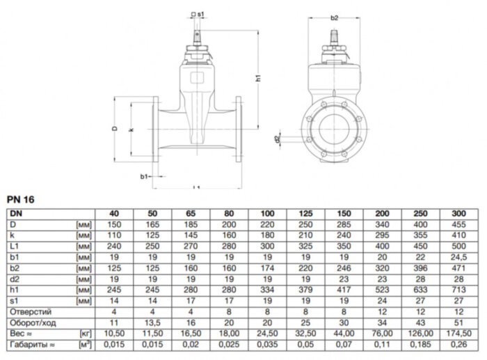 Задвижка VAG BETA 200 DN 250 PN 16 клиновая длинная