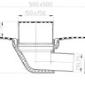 Кровельная воронка HL64BH DN 75/110 с горизонтальным выпуском стандарт для эксплуатируемой кровли с полимербитумным полотном 2