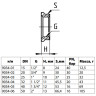 Контргайка латунная Aquasfera 9034 DN 15 PN 40 резьба - 1/2'', покрытие - никель, с ребордой, резьбовая ВР, 9034-01 5