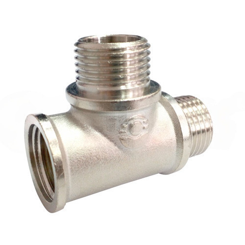 Тройник переходной VALFEX VF.133 ВР-НР 3/4"x1/2"x3/4" Ду 20x15x20 Ру 40 никелированный латунный