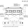 Коллектор распределительный GIDRUSS MK-100-2.EPP 2-х контурный НР 1 1/4"x1" Ду 32 Ру 6 модульный в термоизоляции 3