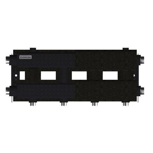 Коллектор распределительный GIDRUSS MK-100-2.EPP 2-х контурный НР 1 1/4"x1" Ду 32 Ру 6 модульный в термоизоляции 2