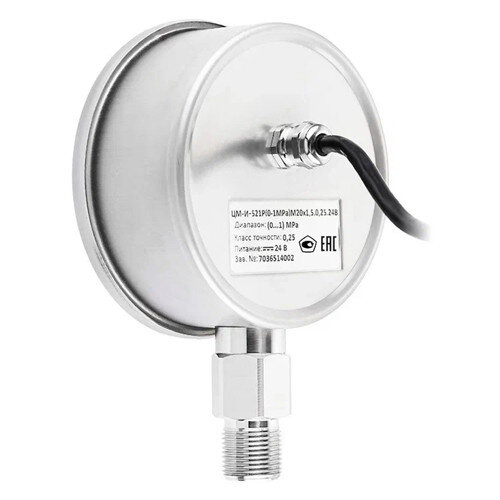 Мановакуумметр РОСМА ЦМ-ИВ-521Р (-0,1...1,5 MПa) Дкорп=100мм кл. 0,25 M20x1,5 Зав.№ цифровой радиальный, электропитание от блока УТ-00049530