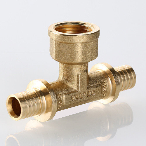 Тройник переходной VALTEC VTm.432.BG ВР 1" DN 32x25x32 PN 16 латунный универсальный