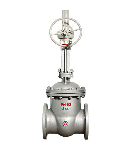 Задвижка 30лс576нж Ду400 Ру 63 стальная с редуктором