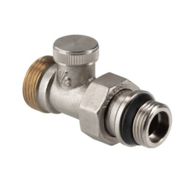 Клапан радиаторный Valtec VT.020.NER 1/2" x 3/4" (евроконус) DN 15 PN 10 настроечный прямой с самоуплотняющимся полусгоном